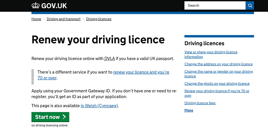 change address on driving licence